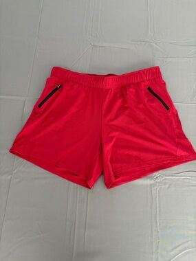 NWT Liberty Pro Red Athletic Shorts with Zip Pockets Sz L